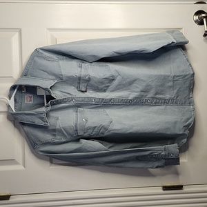 Levi's Women's Demin Western Fit Pearl Snap Button Down Shirt Size 1X